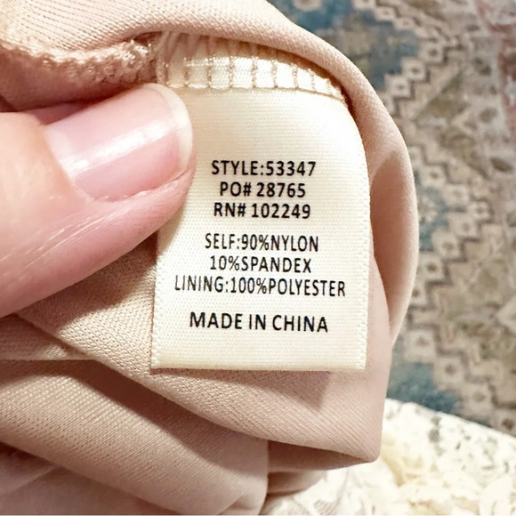 NWT Skies are Blue• Cream and nude lace midi skirt size extra small XS NEW - Picture 7 of 14